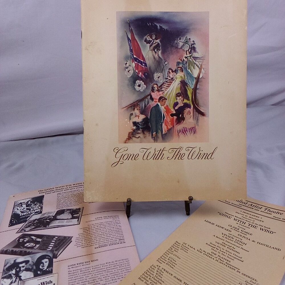 Gone With The Wind Original 1939 Movie Program United Artist Theatre LA Insert
